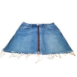 Blue jean mini skirt